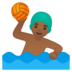 安卓系统里的男子水球：中深色肤色emoji表情