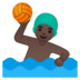 安卓系统里的男子水球：深色肤色emoji表情