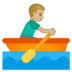安卓系统里的男子划艇：中等浅肤色emoji表情