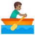 安卓系统里的男子划艇：中等肤色emoji表情