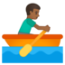 安卓系统里的男子划艇：中等深色肤色emoji表情