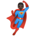 安卓系统里的男超人：黑肤色emoji表情