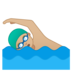 安卓系统里的男子游泳：中浅肤色emoji表情