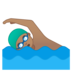 安卓系统里的男子游泳：中等肤色emoji表情