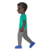 安卓系统里的行走的男人：深色肤色emoji表情