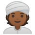 安卓系统里的戴头巾的人：中等深色肤色emoji表情