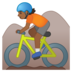 安卓系统里的山地自行车：中等深色肤色emoji表情