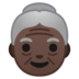 安卓系统里的老妇人：深色肤色emoji表情