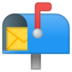 安卓系统里的打开带有升起标志的邮箱emoji表情