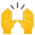 安卓系统里的举起手来emoji表情