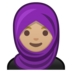 安卓系统里的头巾女性：中浅肤色emoji表情