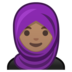 安卓系统里的头巾女性：中等肤色emoji表情