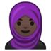 安卓系统里的戴头巾的女人：肤色黝黑emoji表情
