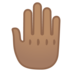 安卓系统里的竖起来的手背：中等肤色emoji表情
