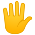 安卓系统里的手指张开的手emoji表情