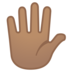 安卓系统里的手指张开的手：中等肤色emoji表情