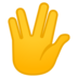安卓系统里的手指分开的手礼emoji表情