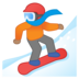 安卓系统里的滑雪板：中等肤色emoji表情