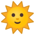 安卓系统里的有脸的太阳emoji表情