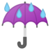 安卓系统里的雨滴伞、有雨滴的伞emoji表情