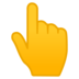安卓系统里的指向上方的手emoji表情