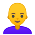 安卓系统里的女人：秃头emoji表情