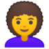 安卓系统里的女人：卷发emoji表情
