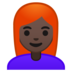 安卓系统里的女：肤色深，头发红emoji表情