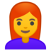 安卓系统里的女：红头发emoji表情