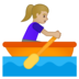 安卓系统里的女子划艇：中浅肤色emoji表情