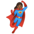 安卓系统里的女超人：中黑肤色emoji表情