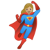 安卓系统里的女超人：中浅肤色emoji表情