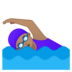 安卓系统里的女子游泳：中等肤色emoji表情