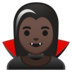安卓系统里的女吸血鬼：深色肤色emoji表情