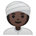 安卓系统里的戴头巾的女人：深色肤色emoji表情