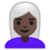 安卓系统里的女：肤色深，头发白emoji表情