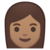 安卓系统里的女性：中等肤色emoji表情