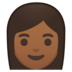 安卓系统里的女性：中黑肤色emoji表情