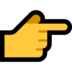 Windows系统里的指向右边的黑手指emoji表情