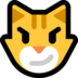Windows系统里的苦笑的猫emoji表情
