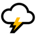 Windows系统里的闪电云emoji表情