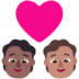 Windows系统里的情侣: 成人成人中等-深肤色中等肤色emoji表情