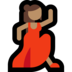 Windows系统里的女子舞蹈：中等肤色emoji表情