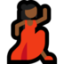 Windows系统里的女子舞蹈：中黑肤色emoji表情