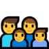 Windows系统里的家庭：男人，男人，男孩，男孩emoji表情