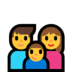 Windows系统里的家庭：男人，女人，男孩emoji表情