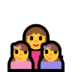 Windows系统里的家庭：女人，女孩，女孩emoji表情