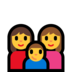Windows系统里的家庭：女人，女人，男孩emoji表情