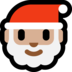 Windows系统里的圣诞老人：中浅肤色emoji表情
