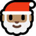 Windows系统里的圣诞老人：中等肤色emoji表情